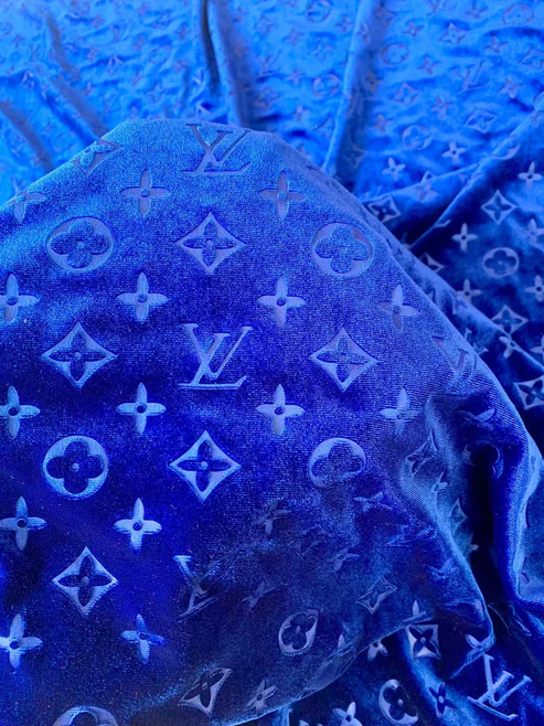 Blue Velvet fabric - Sample 2