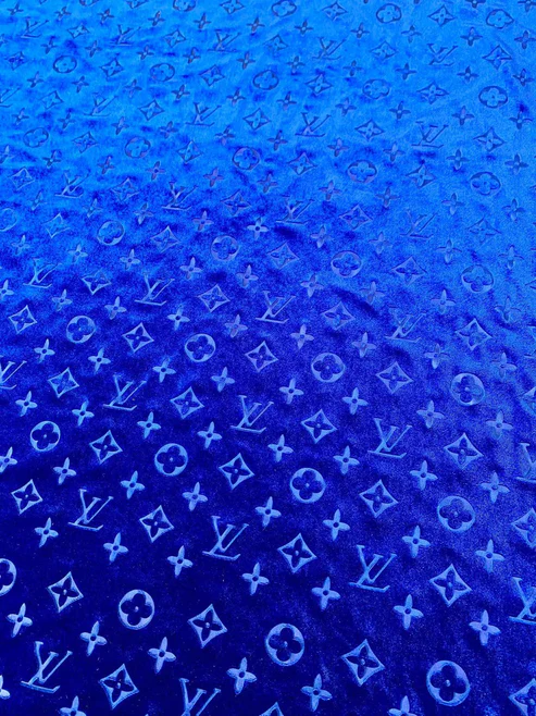 Blue Velvet fabric - Sample 3
