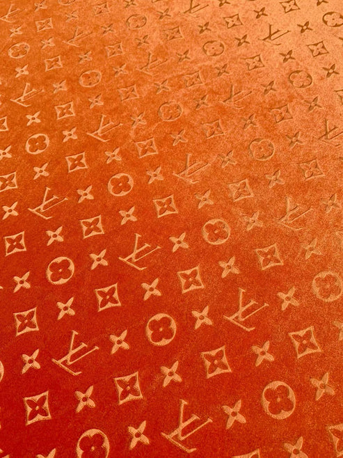 Orange Velvet fabric - Sample 2