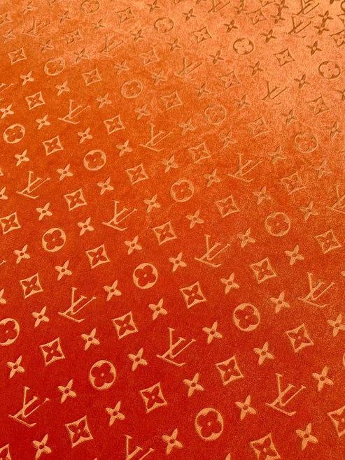 Orange Velvet fabric - Sample 4