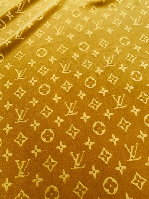 Gold Velvet fabric - Sample 4
