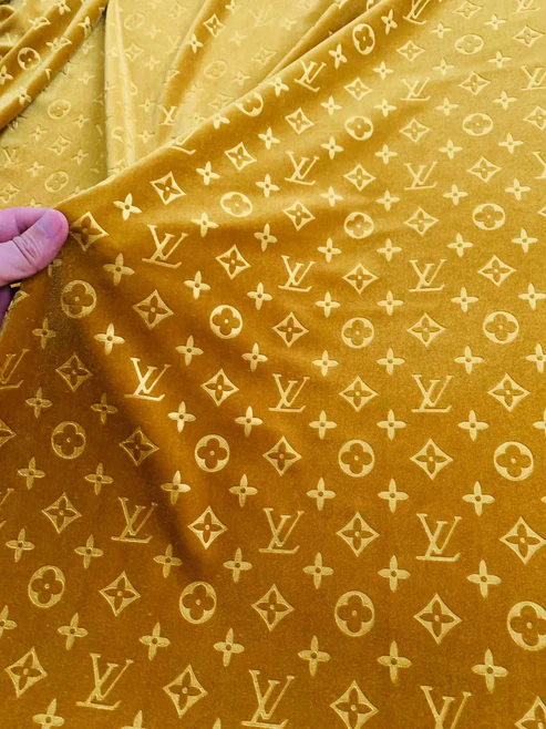 Gold Velvet fabric - Sample 3