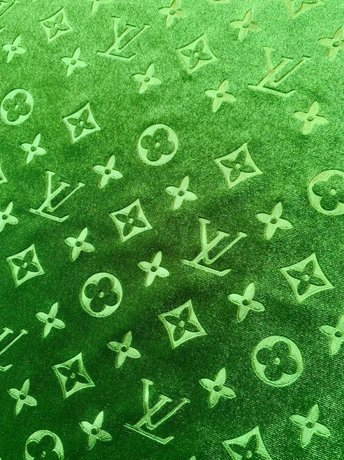 Green Velvet fabric - Sample 2