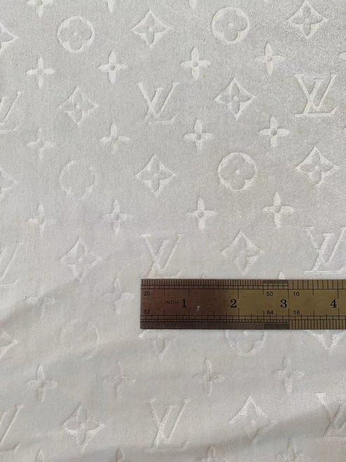 White Velvet fabric - Sample 4