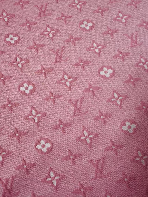 Luxury Pink LV Jacquard Cloth for Sewing - Sample 4