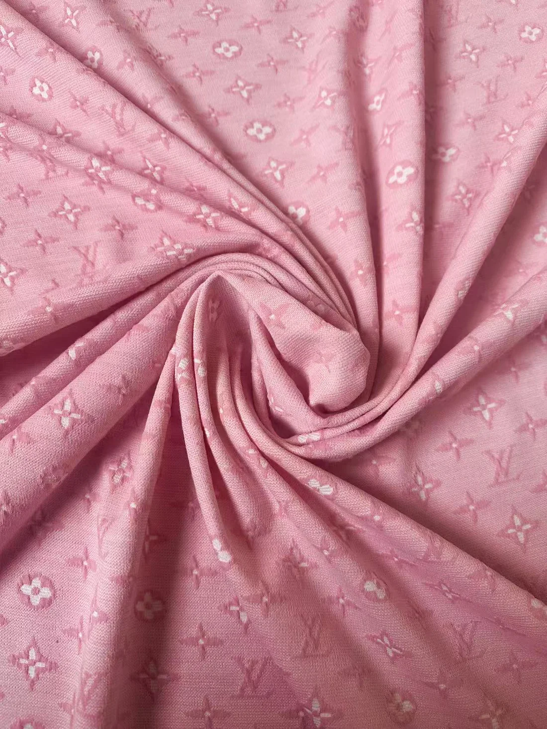 Luxury Pink LV Jacquard Cloth for Sewing - Sample 3