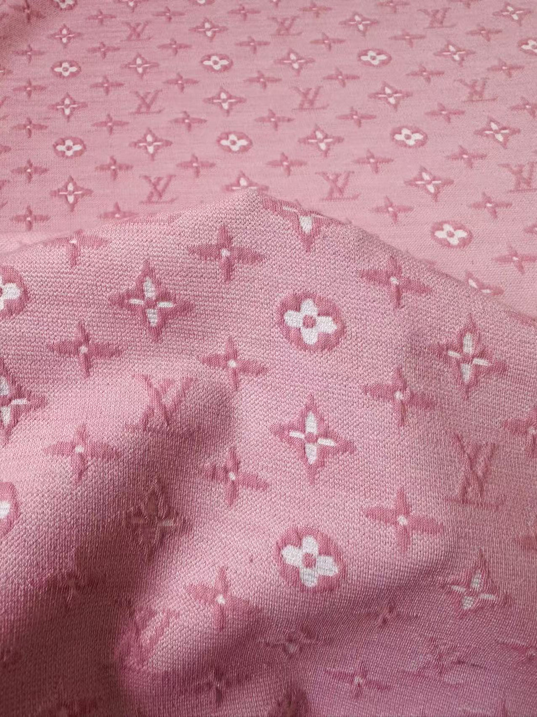 Luxury Pink LV Jacquard Cloth for Sewing - Sample 2