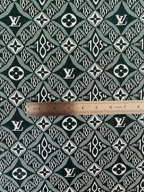 Green LV 1854 Canvas Fabric 