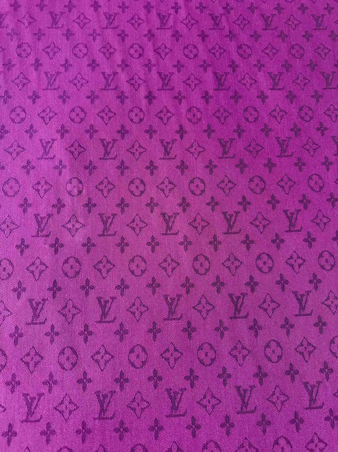Fuchsia LV Jacquard Denim Fabric for Handmade Goods - Sample 4