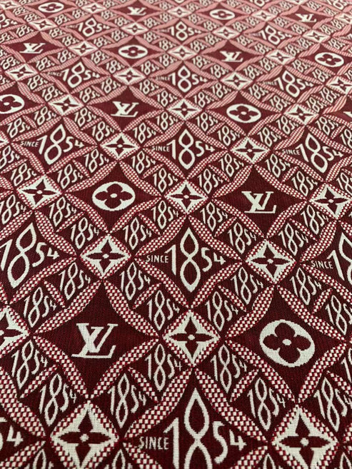LV-Style Red 1854 Jacquard Canvas for Handmade Goods - Sample 2
