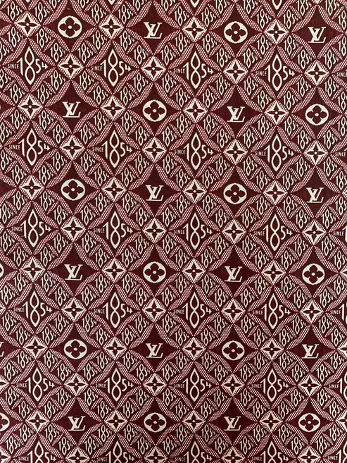 LV-Style Red 1854 Jacquard Canvas for Handmade Goods - Sample 4