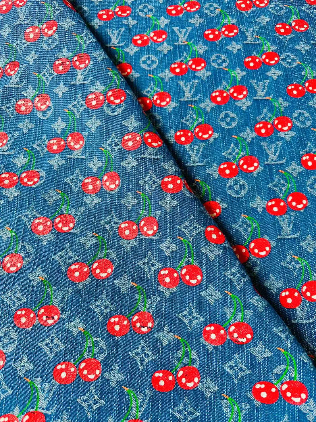 Craft Wash LV Cherry Denim Fabric – Apparel & Sneakers - Sample 3