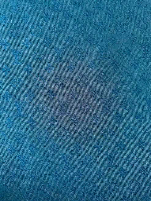 LV-Style Navy Denim Jacquard for Handmade Apparel & Sneakers - Sample 4