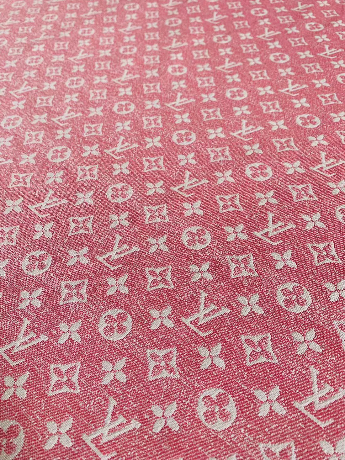 LV-Style Pink Denim Jacquard for Handmade Goods - Sample 2
