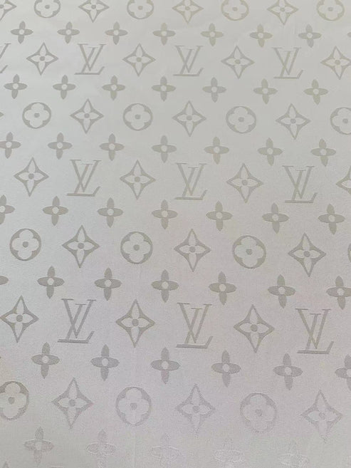 LV-Style White Silk Jacquard for Handmade Handicrafts - Sample 4