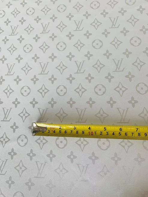 LV-Style White Silk Jacquard for Handmade Handicrafts - Sample 3