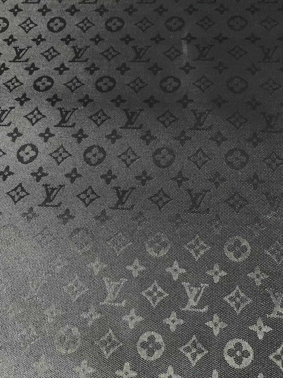 LV-Style Black Jacquard for Handmade Sneakers, Upholstery & Apparel - Sample 2