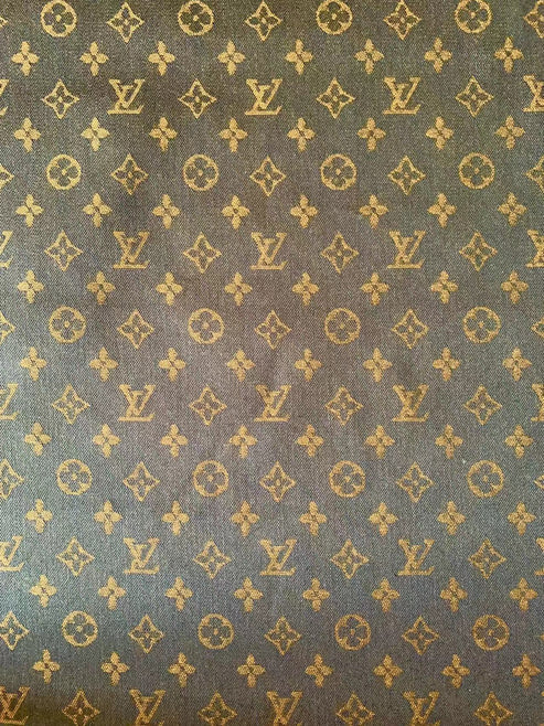 LV-Style Brown Denim Jacquard for Handmade Apparel - Sample 4