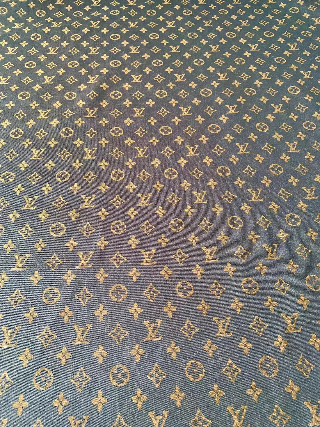 LV-Style Brown Denim Jacquard for Handmade Apparel - Sample 2