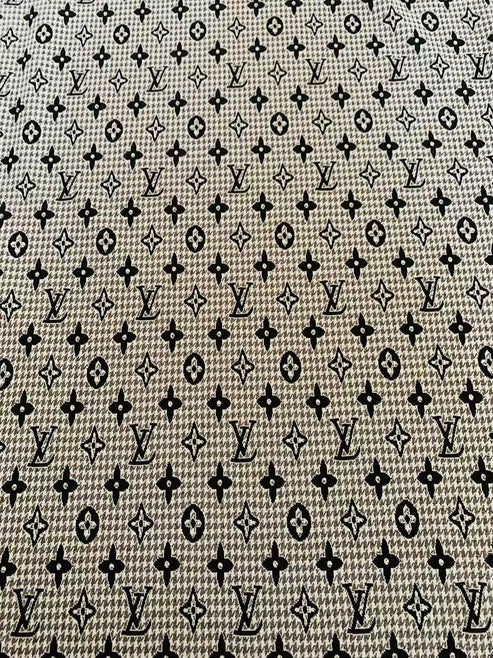 Gray LV Knitted Jacquard Fabric for Handmade Apparel, Clothing & Sneakers - Sample 4