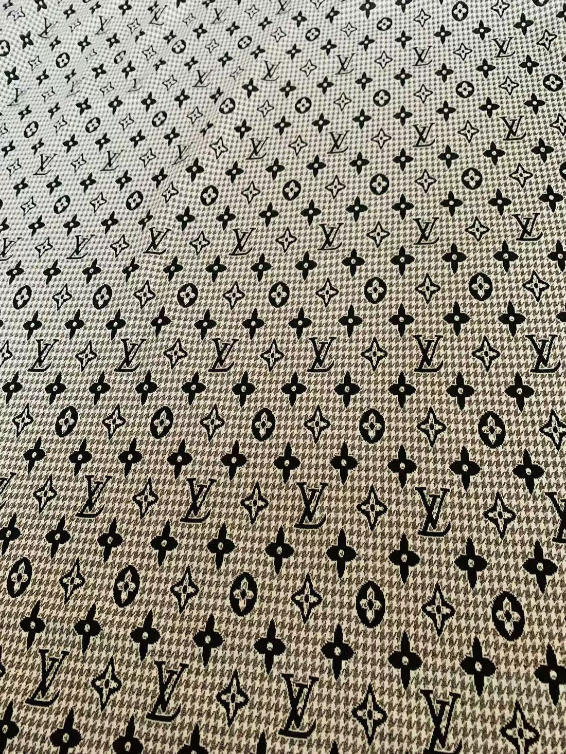 Gray LV Knitted Jacquard Fabric for Handmade Apparel, Clothing & Sneakers - Sample 2