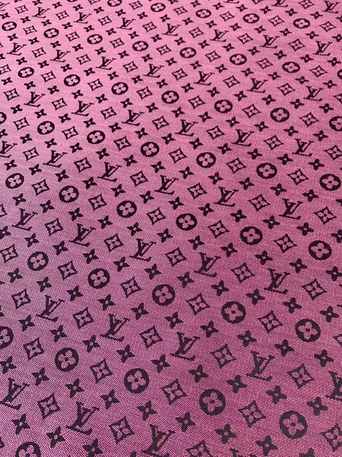 Pink LV Jacquard Fabric for Handmade Sneakers, Upholstery & Apparel - Sample 4