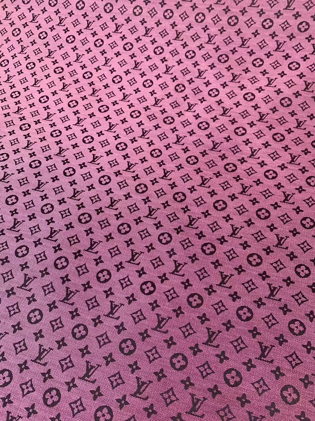 Pink LV Jacquard Fabric for Handmade Sneakers, Upholstery & Apparel - Sample 2