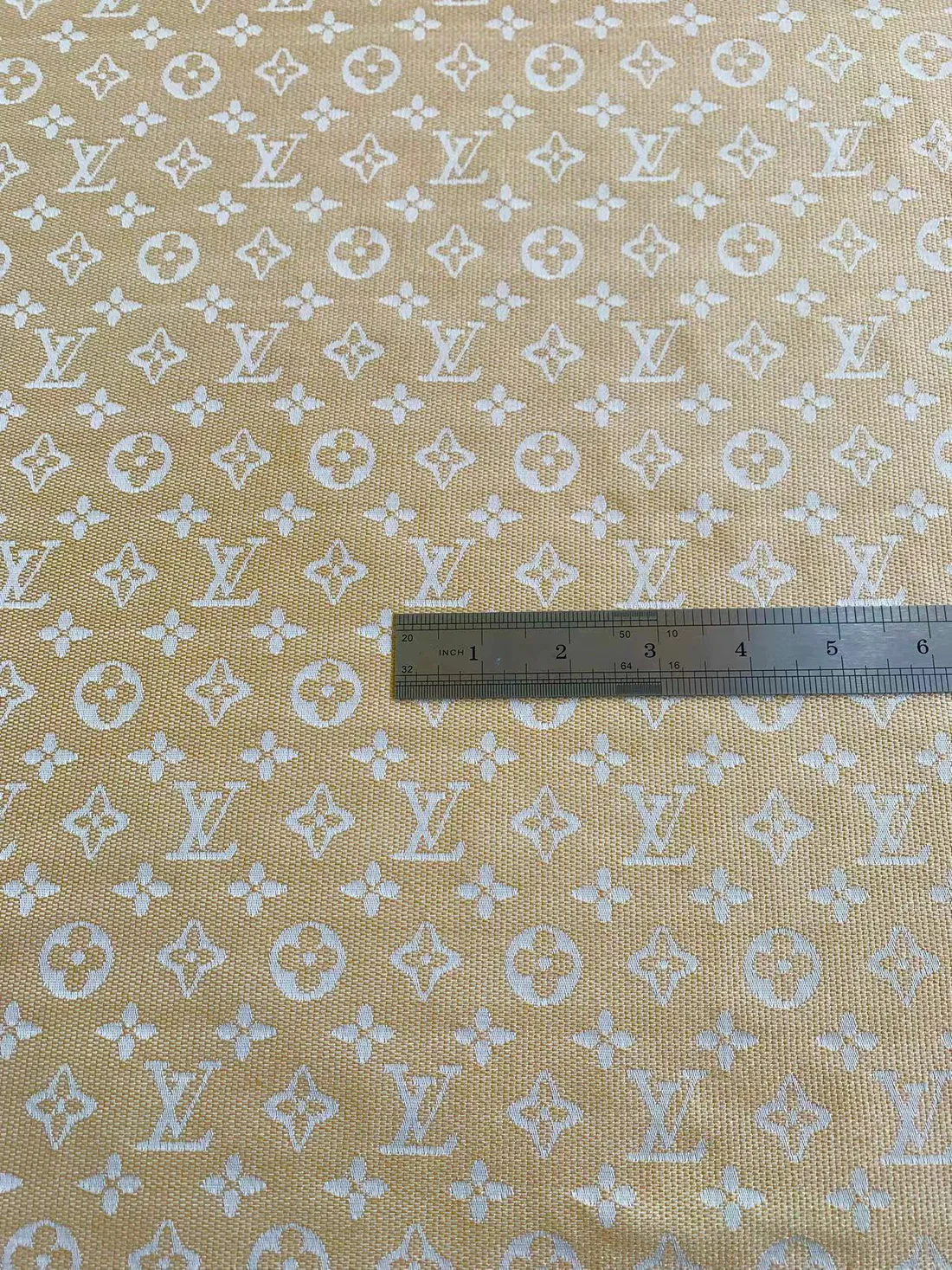 Craft Khaki LV Jacquard Fabric for Handmade Apparel - Sample 2