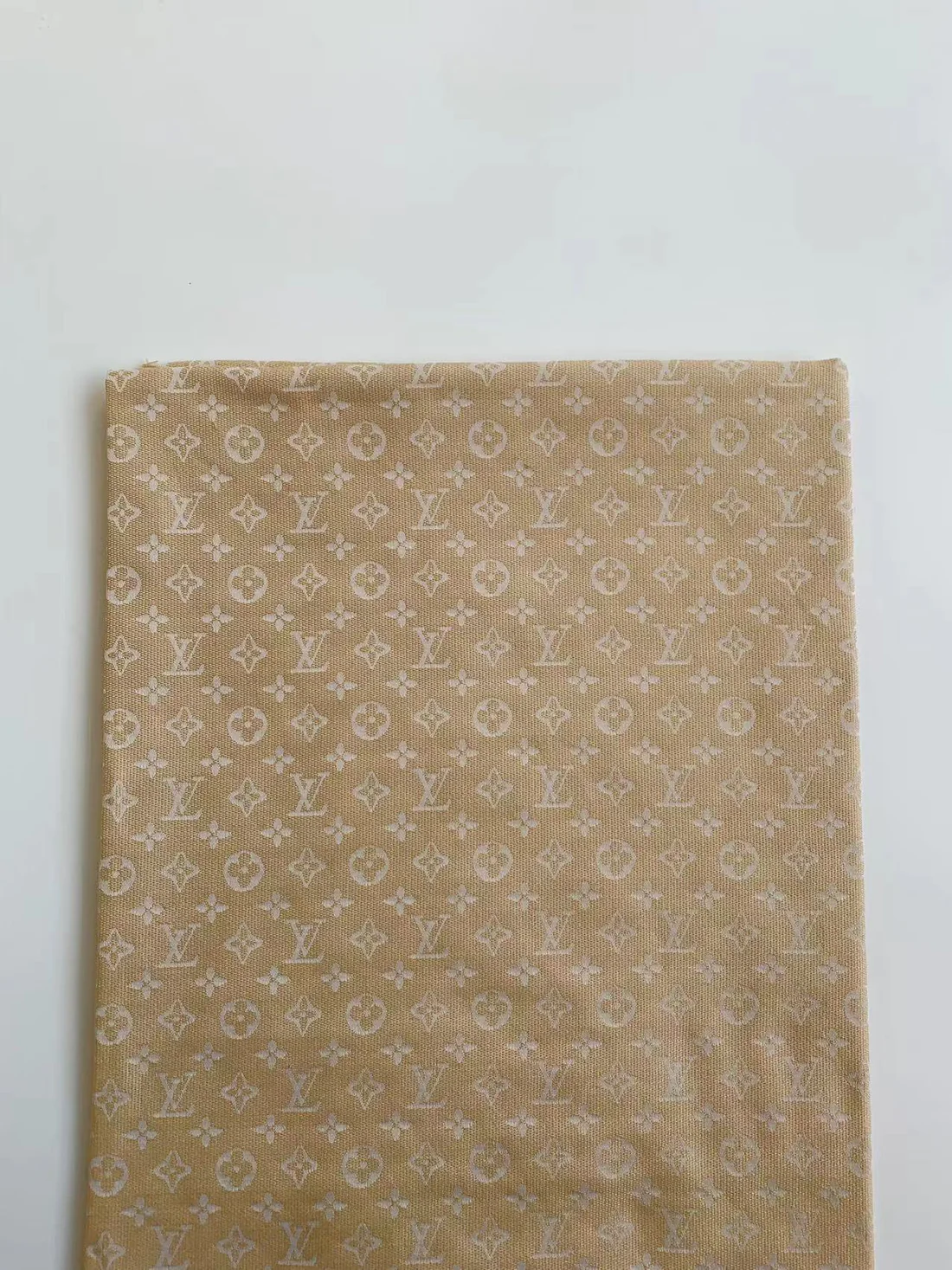 Craft Khaki LV Jacquard Fabric for Handmade Apparel