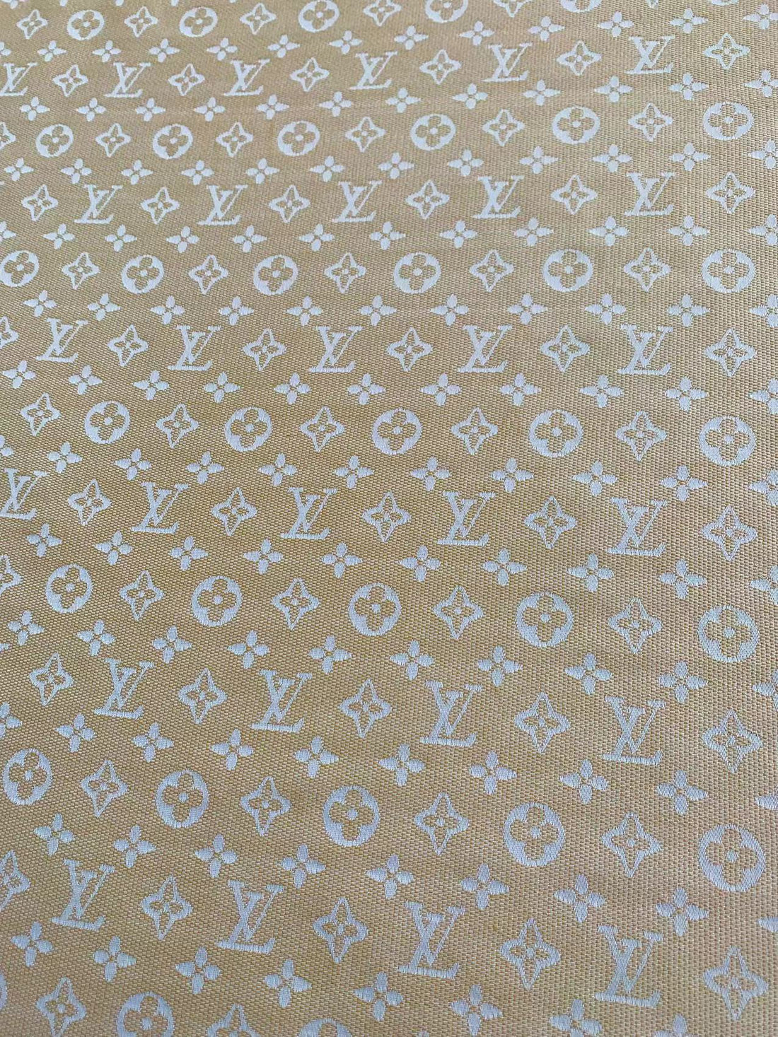 Craft Khaki LV Jacquard Fabric for Handmade Apparel - Sample 4