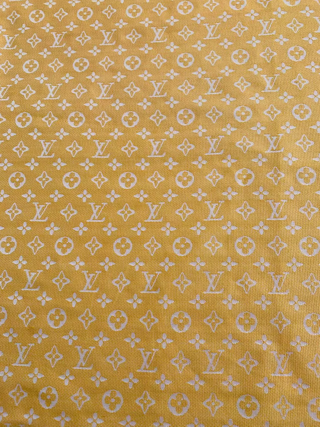 Yellow LV Cotton-Poly Jacquard Fabric for Handmade Apparel - Sample 3