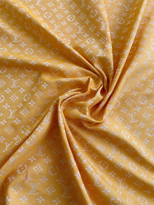 Yellow LV Cotton-Poly Jacquard Fabric for Handmade Apparel - Sample 4