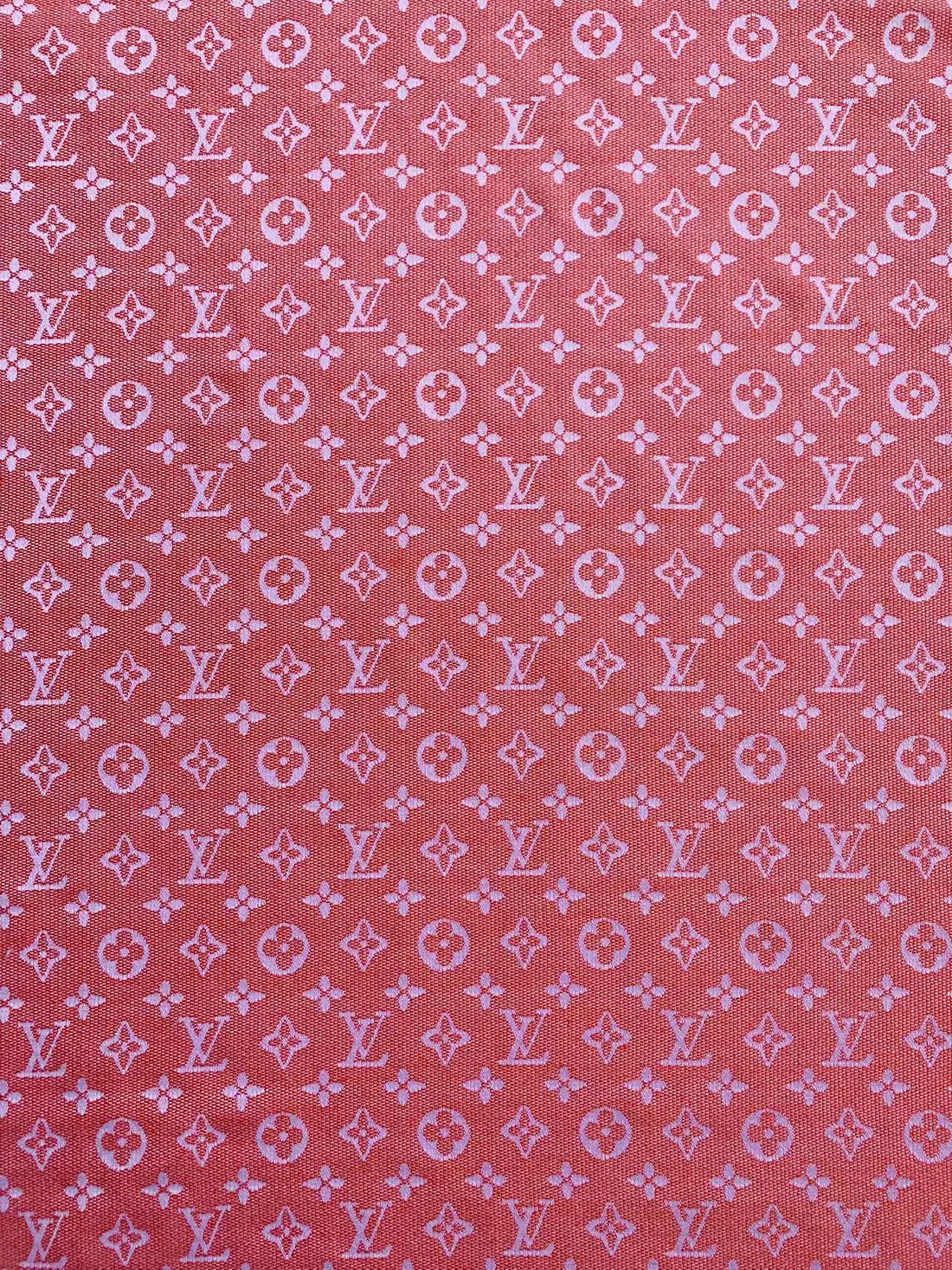 Craft Red LV Jacquard Fabric for Handmade Apparel - Sample 3