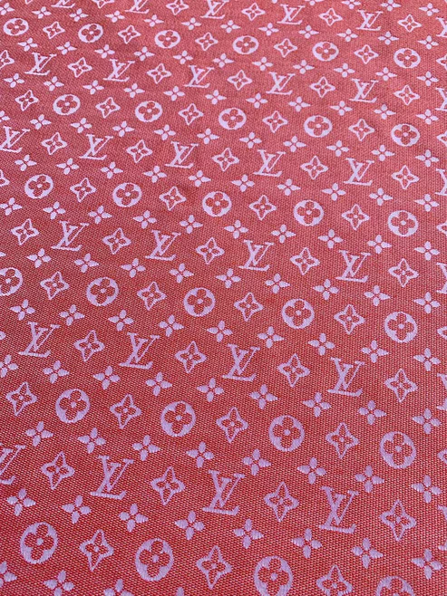 Craft Red LV Jacquard Fabric for Handmade Apparel - Sample 4
