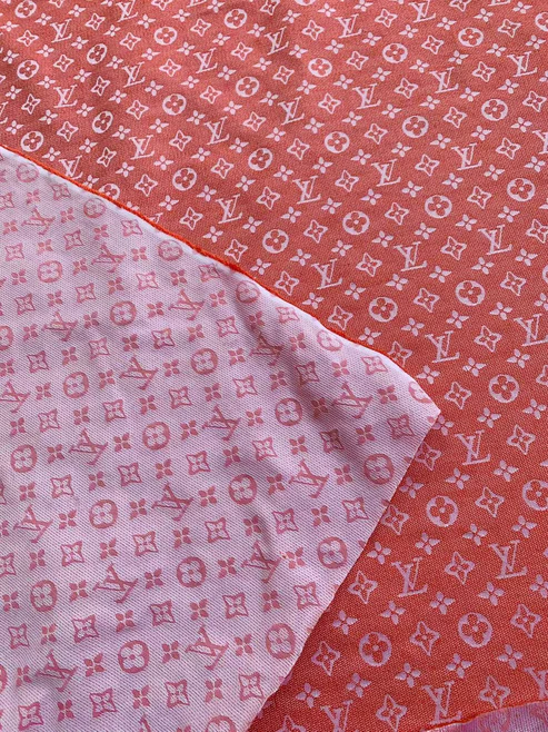 Craft Red LV Jacquard Fabric for Handmade Apparel