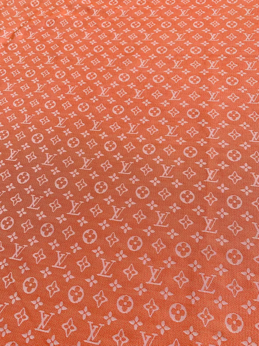 Orange LV Cotton-Poly Jacquard Fabric for Handmade Apparel - Sample 3