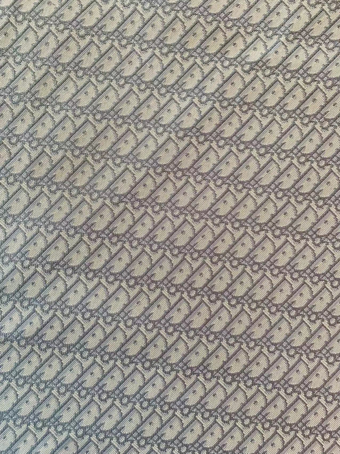 Fashion Gray Dior Jacquard Canvas for DIY Accessories - Sample 3