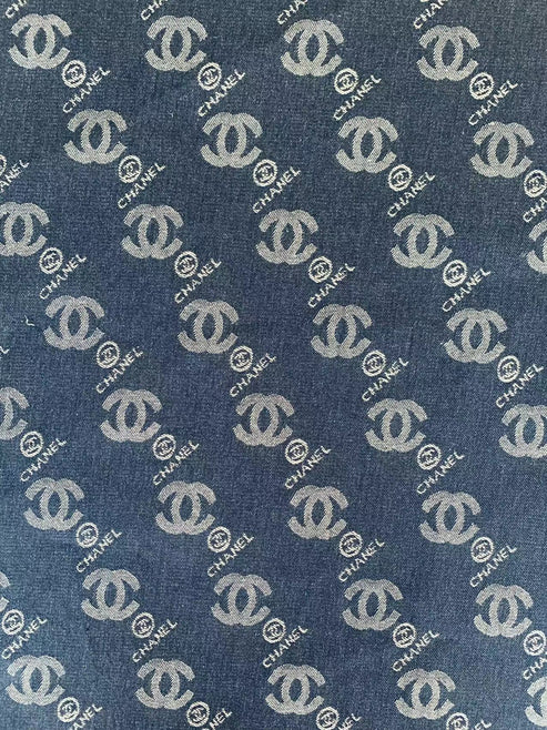 Classic Dark Blue Denim Woven Jacquard for DIY Apparel & Crafts - Sample 4