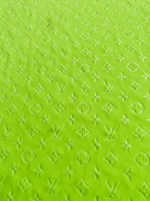 Luxury LV Knitting Velvet in Kelly for DIY Shoes, Cars & Clothing - Sample 4